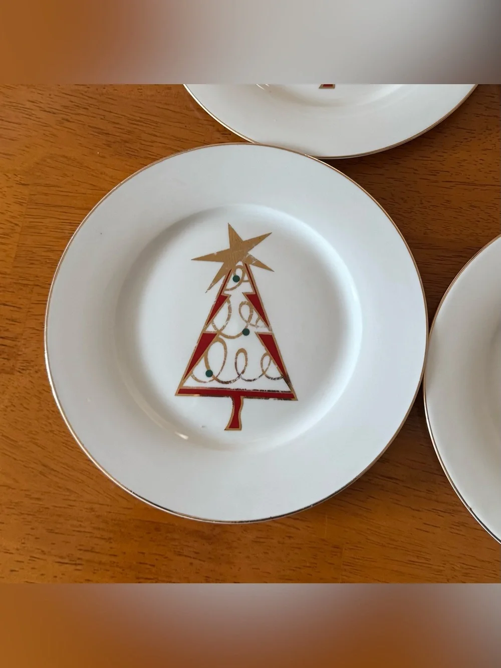 Pier 1 festive Christmas Tree appetizer plates